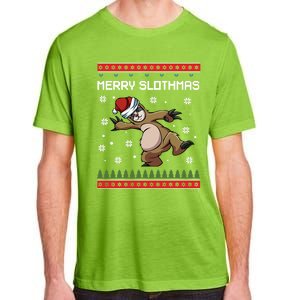 Merry Slothmas Funny Sloth Animal Christmas Lover Quotes Gift Adult ChromaSoft Performance T-Shirt