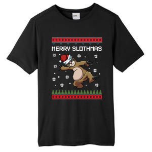 Merry Slothmas Funny Sloth Animal Christmas Lover Quotes Gift Tall Fusion ChromaSoft Performance T-Shirt