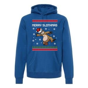 Merry Slothmas Funny Sloth Animal Christmas Lover Quotes Gift Premium Hoodie