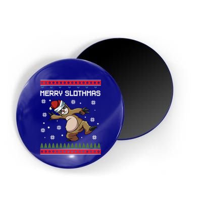 Merry Slothmas Funny Sloth Animal Christmas Lover Quotes Gift Magnet