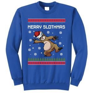 Merry Slothmas Funny Sloth Animal Christmas Lover Quotes Gift Tall Sweatshirt