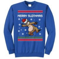 Merry Slothmas Funny Sloth Animal Christmas Lover Quotes Gift Tall Sweatshirt