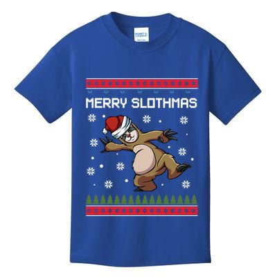 Merry Slothmas Funny Sloth Animal Christmas Lover Quotes Gift Kids T-Shirt