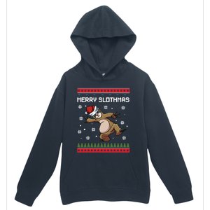 Merry Slothmas Funny Sloth Animal Christmas Lover Quotes Gift Urban Pullover Hoodie