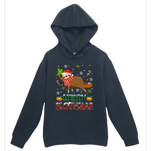 Merry Slothmas Funny Sloth Christmas Sleepy Sloth Napping Gift Urban Pullover Hoodie