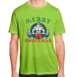 Merry Swolemas Funny Bodybuilding Santa Christmas Lift Gym Gift Adult ChromaSoft Performance T-Shirt