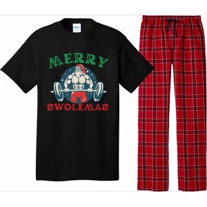 Merry Swolemas Funny Bodybuilding Santa Christmas Lift Gym Gift Pajama Set