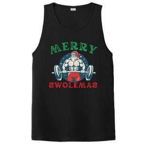 Merry Swolemas Funny Bodybuilding Santa Christmas Lift Gym Gift PosiCharge Competitor Tank