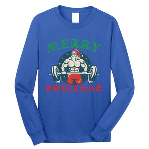 Merry Swolemas Funny Bodybuilding Santa Christmas Lift Gym Gift Long Sleeve Shirt