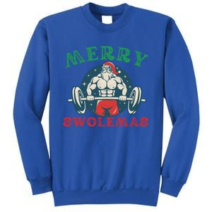 Merry Swolemas Funny Bodybuilding Santa Christmas Lift Gym Gift Sweatshirt