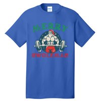 Merry Swolemas Funny Bodybuilding Santa Christmas Lift Gym Gift Tall T-Shirt