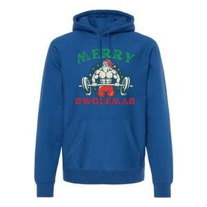 Merry Swolemas Funny Bodybuilding Santa Christmas Lift Gym Gift Premium Hoodie