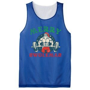 Merry Swolemas Funny Bodybuilding Santa Christmas Lift Gym Gift Mesh Reversible Basketball Jersey Tank