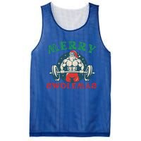 Merry Swolemas Funny Bodybuilding Santa Christmas Lift Gym Gift Mesh Reversible Basketball Jersey Tank