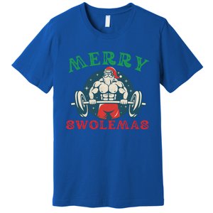 Merry Swolemas Funny Bodybuilding Santa Christmas Lift Gym Gift Premium T-Shirt