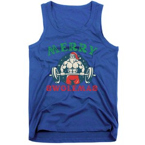 Merry Swolemas Funny Bodybuilding Santa Christmas Lift Gym Gift Tank Top