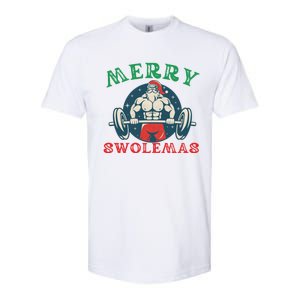 Merry Swolemas Funny Bodybuilding Santa Christmas Lift Gym Gift Softstyle CVC T-Shirt