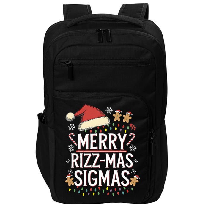 Merry Sigmas Funny Gen Alpha Xmas Santa Christmas Impact Tech Backpack