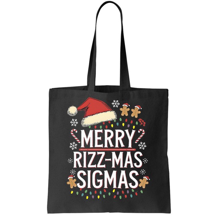 Merry Sigmas Funny Gen Alpha Xmas Santa Christmas Tote Bag