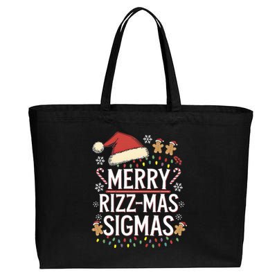 Merry Sigmas Funny Gen Alpha Xmas Santa Christmas Cotton Canvas Jumbo Tote