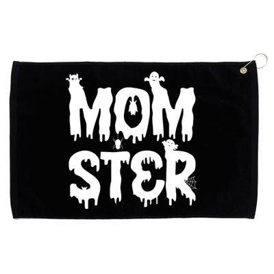 Mom Ster Funny Halloween Mom Spooky Mama Momster Gift Grommeted Golf Towel