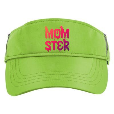 Mom Ster Funny Halloween Mom Spooky Mama Momster Gift Adult Drive Performance Visor