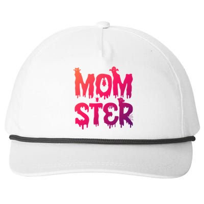 Mom Ster Funny Halloween Mom Spooky Mama Momster Gift Snapback Five-Panel Rope Hat