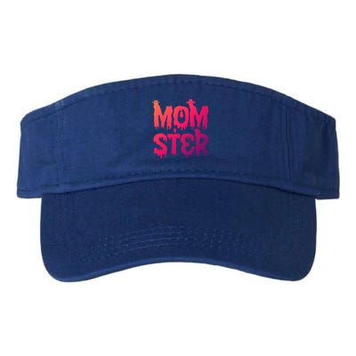 Mom Ster Funny Halloween Mom Spooky Mama Momster Gift Valucap Bio-Washed Visor