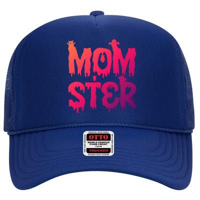 Mom Ster Funny Halloween Mom Spooky Mama Momster Gift High Crown Mesh Back Trucker Hat