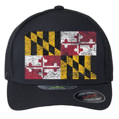 MARYLAND STATE FLAG ANNAPOLIS BALTIMORE CHESAPEAKE BAY Flexfit Unipanel Trucker Cap