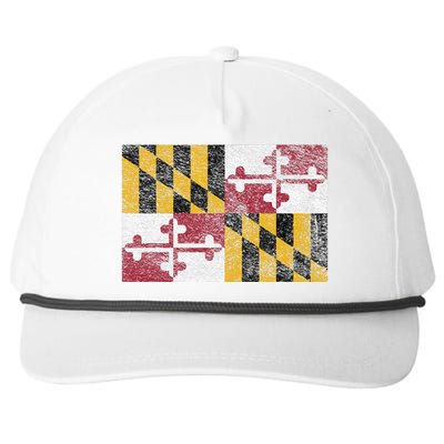 MARYLAND STATE FLAG ANNAPOLIS BALTIMORE CHESAPEAKE BAY Snapback Five-Panel Rope Hat