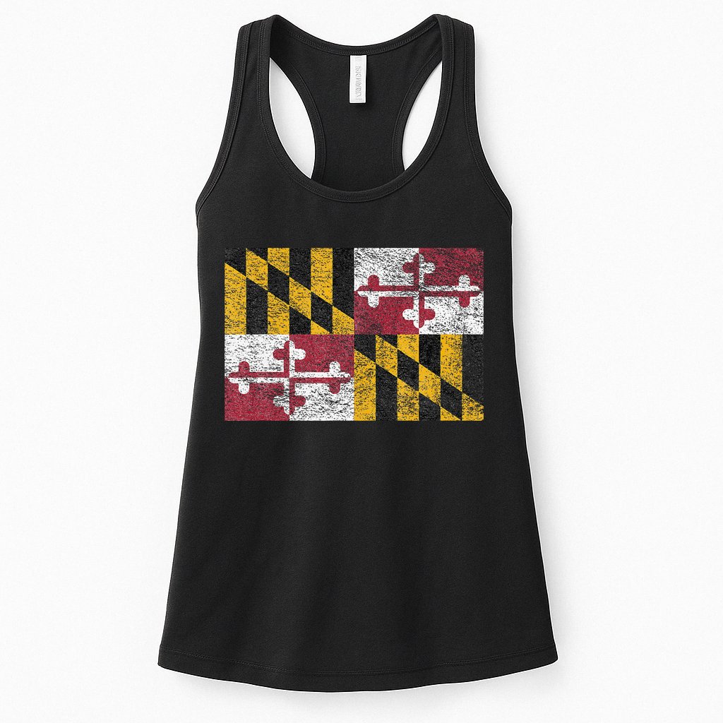 MARYLAND STATE FLAG ANNAPOLIS BALTIMORE CHESAPEAKE BAY Womens Tank Top