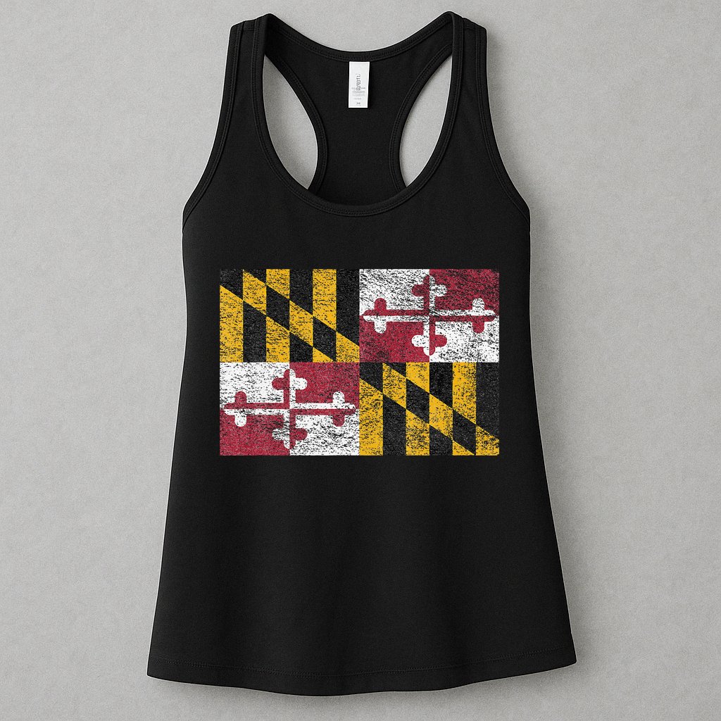 MARYLAND STATE FLAG ANNAPOLIS BALTIMORE CHESAPEAKE BAY Womens Tank Top