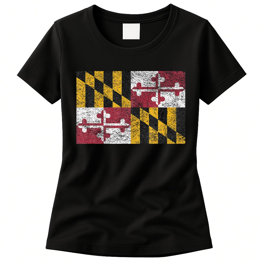 MARYLAND STATE FLAG ANNAPOLIS BALTIMORE CHESAPEAKE BAY Womens T-Shirt