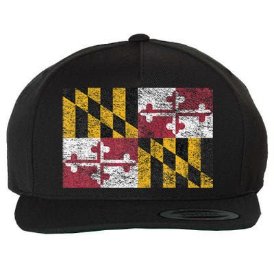 MARYLAND STATE FLAG ANNAPOLIS BALTIMORE CHESAPEAKE BAY Wool Snapback Cap