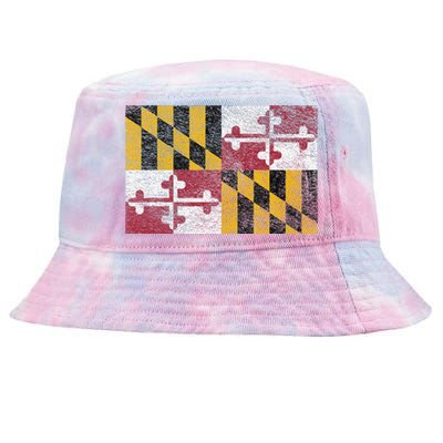 MARYLAND STATE FLAG ANNAPOLIS BALTIMORE CHESAPEAKE BAY Tie-Dyed Bucket Hat