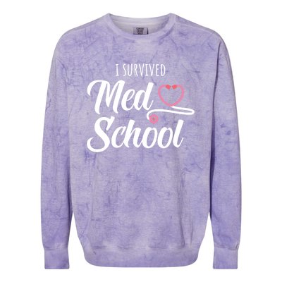 Med School Future Doctor Medical School Student Funny Gift Colorblast Crewneck Sweatshirt