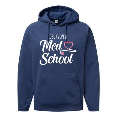 Med School Future Doctor Medical School Student Funny Gift Performance Fleece Hoodie