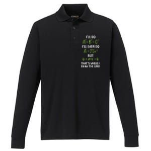 Math Saying Funny Math Joke Mathematician Cute Gift Performance Long Sleeve Polo