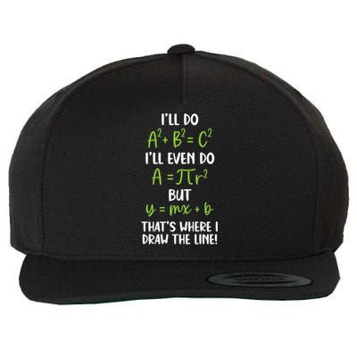 Math Saying Funny Math Joke Mathematician Cute Gift Wool Snapback Cap