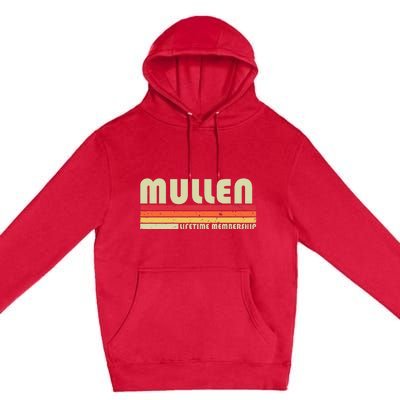 Mullen Surname Funny Retro Vintage 80s 90s Birthday Reunion Premium Pullover Hoodie