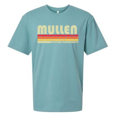 Mullen Surname Funny Retro Vintage 80s 90s Birthday Reunion Sueded Cloud Jersey T-Shirt