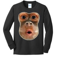 Monkey Stomach Funny Meme Cool Trending Viral Video Kids Long Sleeve Shirt