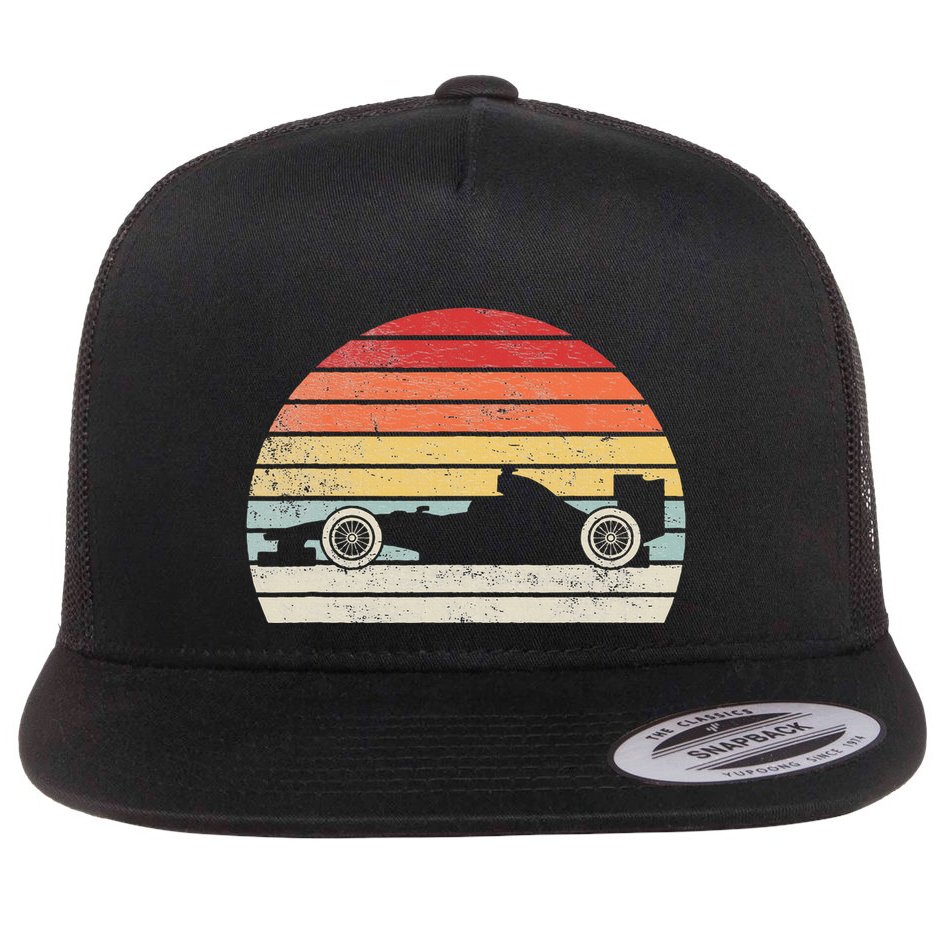 Mechanic Sport Formula Race Car Flat Bill Trucker Hat