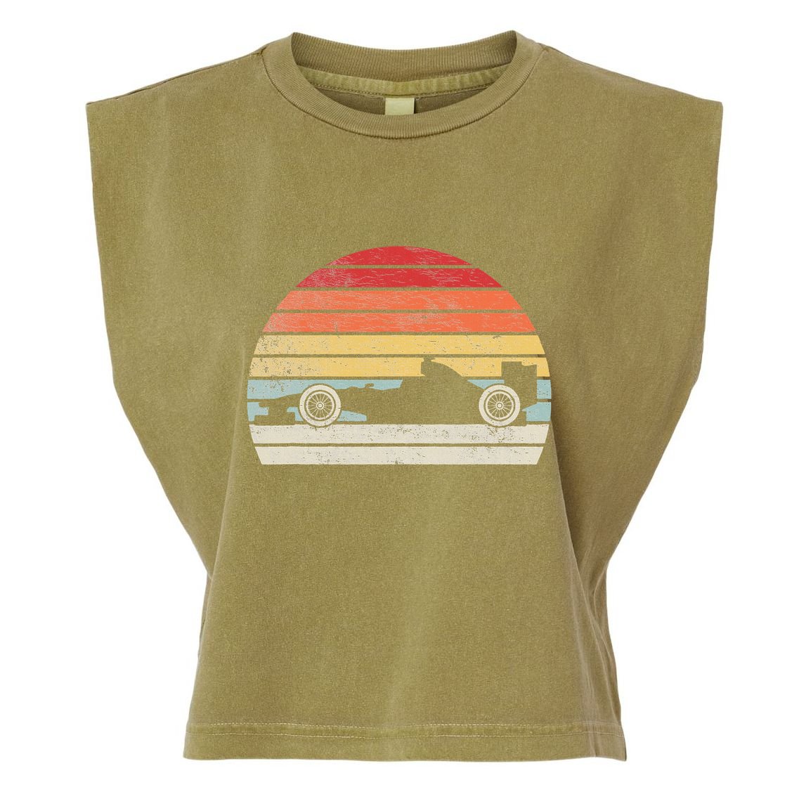 Mechanic Sport Formula Race Car Garment-Dyed Women's Muscle Tee