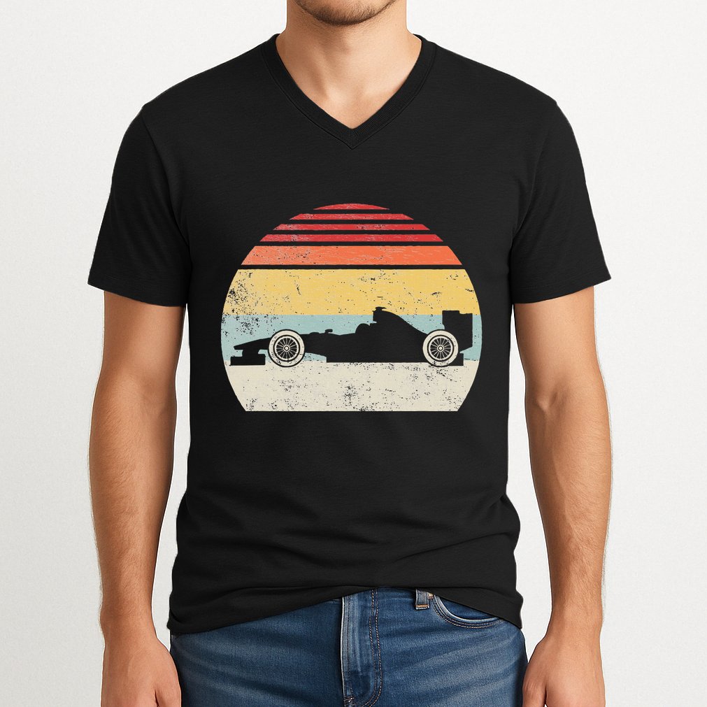 Mechanic Sport Formula Race Car V-Neck T-Shirt