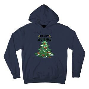 Merry Slothmas Funny Ugly Christmas Gift Tall Hoodie