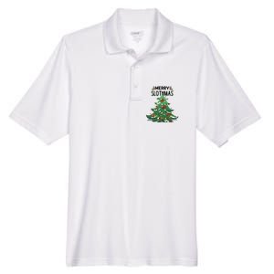 Merry Slothmas Funny Ugly Christmas Gift Men's Origin Performance Pique Polo