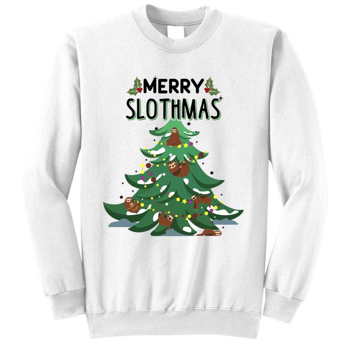 Merry Slothmas Funny Ugly Christmas Gift Sweatshirt