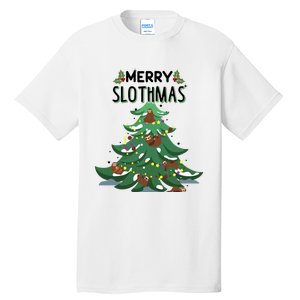 Merry Slothmas Funny Ugly Christmas Gift Tall T-Shirt